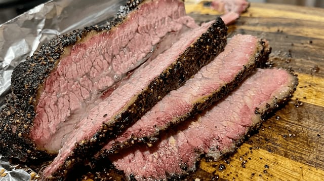 Sliced Prime Brisket.
